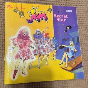JEM Secret Star 1986 Hasbro Paperback Golden Book